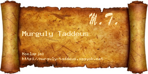 Murguly Taddeus névjegykártya